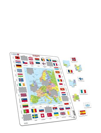 Puzzle European Flags Swedish Toys Puzzles And Games Games Educational Games Multi/mönstrad Robetoy