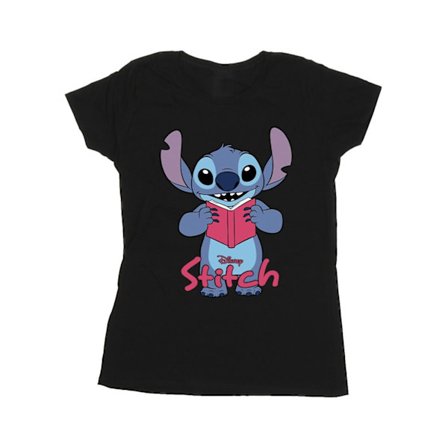 Lilo & Stitch Dam/Dam Reading Stående Bomulls T-shirt XXL