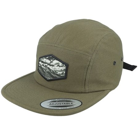 Wild Spirit - Grön 5panel Keps - Mountains And Forest Patch Olive 5-panel @ Hatstore