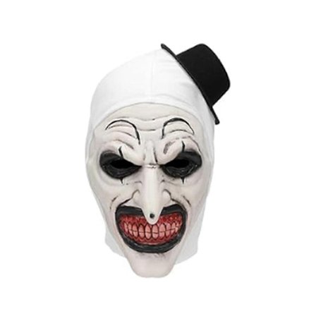 Halloween Terrifier Maske Klovnemaske Skræmmende Joker Kostume Halloween Horror Uhyggelig Maske til Voksne Mænd Kvinder-Xin