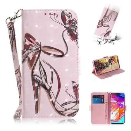 Samsung Galaxy A70 dekorationsmønstret lædercover - højhælede sko Multicolor