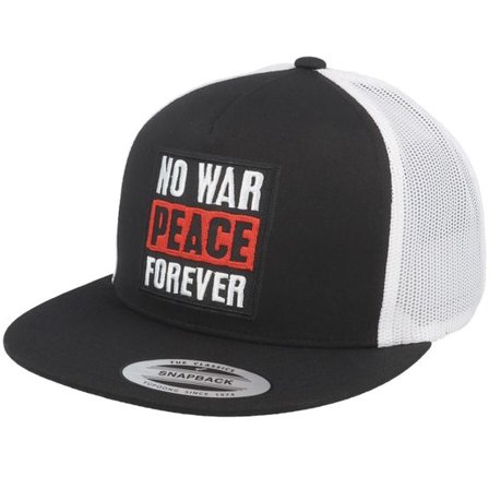 Iconic - Svart trucker Keps - No War Peace Forever Black/White Trucker @ Hatstore