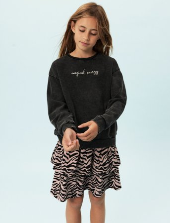 name it Nkfliva Rxl Sweat Unb Box - Black - 116