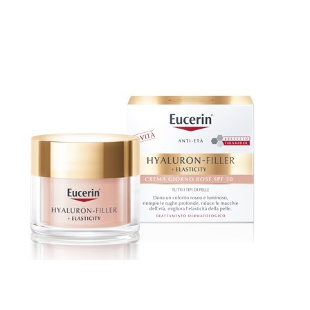 Eucerin Hyaluron-Filler + Elasticity Hyaluron-Filler + Elasticity Crema Giorno Rosé SPF30 50ml - Crema viso giorno antimacchie