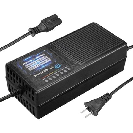 48V 20AH Elektrisk Køretøjslader med 7 Lys Strømdisplay Lækagestrømsbeskyttelse Blysyreoplader