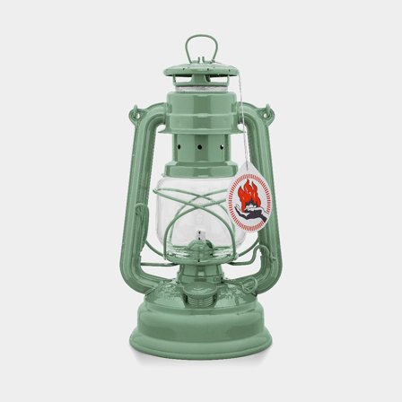 Stormlykta / fotogenlykta Feuerhand 276 (Baby Special), 255 mm, Sage Green, med veke