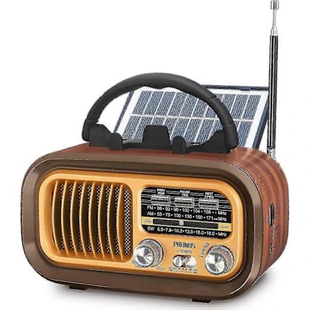 SCSYV PRUNUS J-150 Kannettava Radio Retro, AM/FM/SW Pieni Radio Bluetooth, Paristoradio Toimii 1200mAh Ladattavalla tai D-Cell Paristoilla, jossa...
