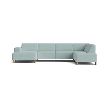 Seam U-sofa, venstrevendt - Lincoln Pastel blå - 344x206x78 - Sofa, u-sofa