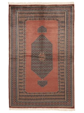 Pakistan Bokhara 2Ply Teppe Håndknyttet 155X241 Brun/Svart Pakistan