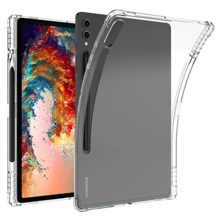 Samsung Galaxy Tab S10 Plus Fodral Förstärkt fyrahörnigt Anti-Drop Clear Flexibelt Tablet Cover med pennfack