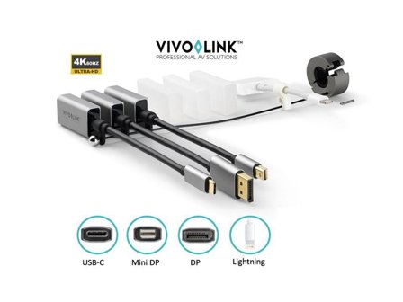 VIVOLINK Pro Adapter Ring - video/lyd-adaptersett - DisplayPort / HDMI / USB / Lightning