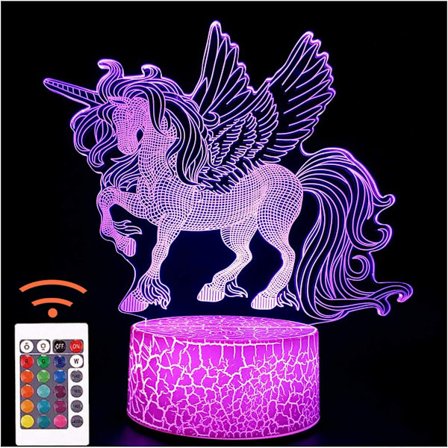 3D Illusion Nattlampa Visuell Kreativ LED Skrivbordslampa Touch