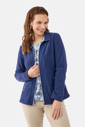 BRANDTEX - Fleece Jakke – Mørkeblå – Lynlåslukning