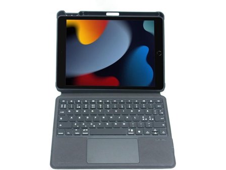 4smarts iPad Air 13" 2-i-1 Tastaturdeksel (grå) Nordisk layout, bakgrunnsbelyst, passer til iPad Air 13" (M2)