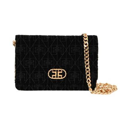 Elisabetta Franchi, Cross Body Bags Zwart, Dames, Maat:ONE Size