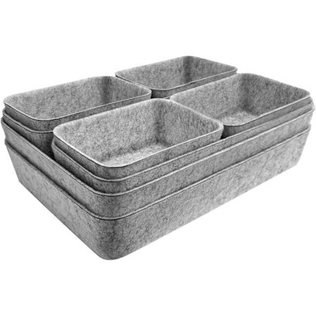 8-delad Låda Organizer, Miljövänligt Filtmaterial Smink Organizer