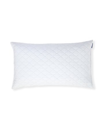 Lexington White jacquard organic cotton pillow cover, 50x90