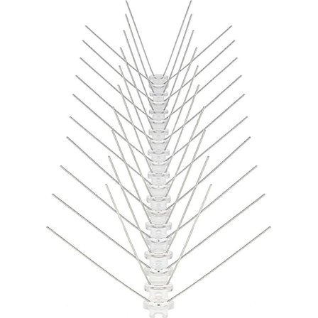 3 meter dueafviser i rustfrit stål til altan - total længde 300 cm / 12x elementer á 25 cm hver - dyrevenlig dueafvisning