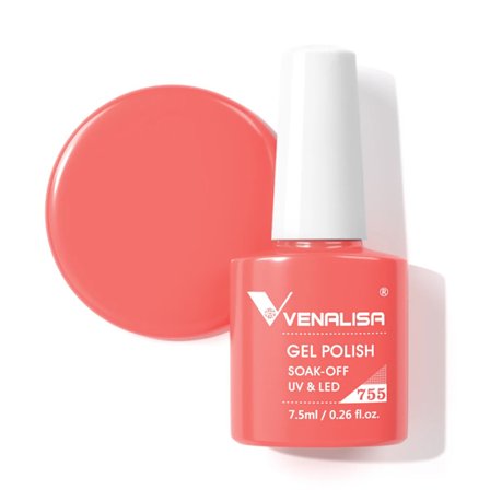 Venalisa Gel Nagellack 7.5ml Vit Hatt Glas Nagel Gel Polish NoWipe Top Soak Off UV LED Nagellack Glitter Färg Gel