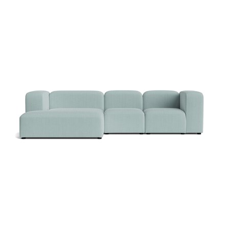 Milo chaiselong sofa, venstrevendt | 300cm - Lincoln Pastel Blå - 300x170x72 - Sofa, chaiselong