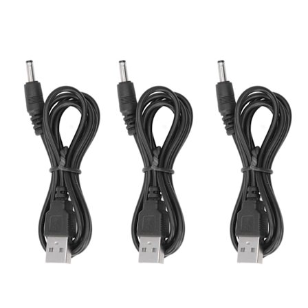 3 kpl USB-virtajohto 3,5x1,35 mm liitin Latauskaapeli Johdin DC 5V tuulettimen puhelinkaiuttimelle