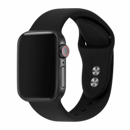 Apple Watch 38/40/41 1/2/3/4/5/6/7/se Svart Klockarmband Silikon Svart