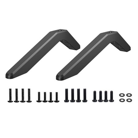 2x TV-stativben med skruvar Svart Ersättningsstöd TV-stativbas [db]