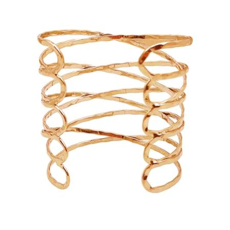 Romersk laurbærblad overarm smykke armbånd strand sommer armbånd gylden [LGL] Golden F