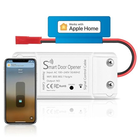 Smart WiFi Garageportsöppnare Fjärrkontroll, Appstyrning, Fungerar med Alexa, Google