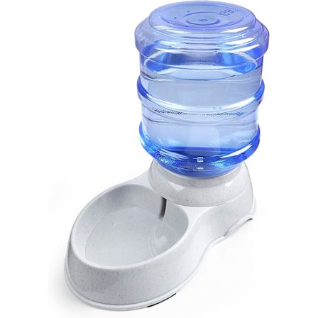 Automatisk vanndispenser for kjæledyr - 1 gallon påfyllbar vanndispenser for hund, katt, dyr, automatisk vanndrikkefontene med tyngdekraft, flaske, 