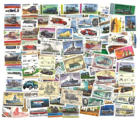 Transport - 140 forskellige frimærker - Postfrisk