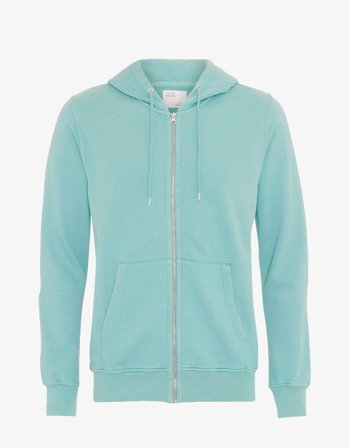 Classic Organic Zip Hood - Teal Blue - XL