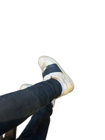 Valentino Open sneakers vit och marinblå