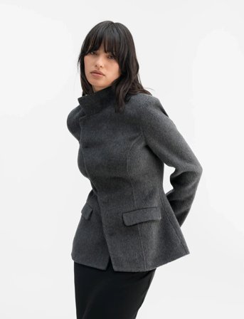 Ahlvar Gallery Leia Wool Blazer - Grey - M