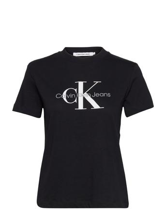 Core Monologo Regular Tee T-shirt Top Sort Calvin Klein Jeans