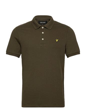 Plain Polo Shirt Polos Short-sleeved Grøn Lyle & Scott