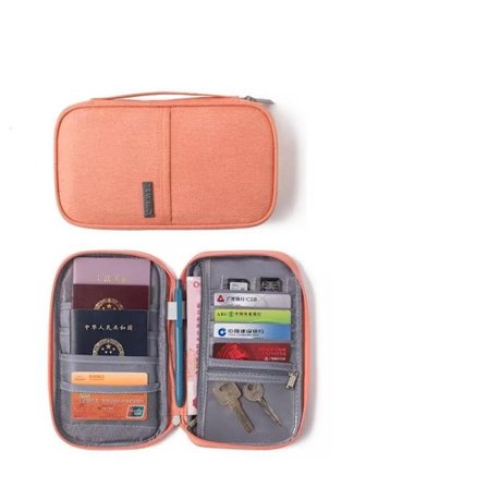 Passportskrinn for Familie - Reiseveske for Menn og Kvinner - Dokumentarrangering for Kredittkort, Boarding Pass og Mynter - Rosa