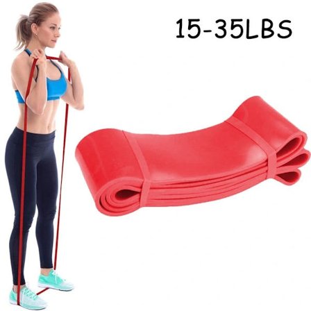 Fitnessbånd premium motstandsbånd treningsbånd laget av naturlig lateks rød