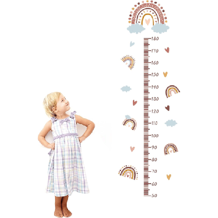 Lasten seinämittanauha seinämitta lapset koko kaavio vauvan kasvukartta lasten seinätarra PVC-seinätarra irrotettava