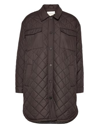 Onlnewtanzia Long Quilt Shacket Cc Otw Black ONLY