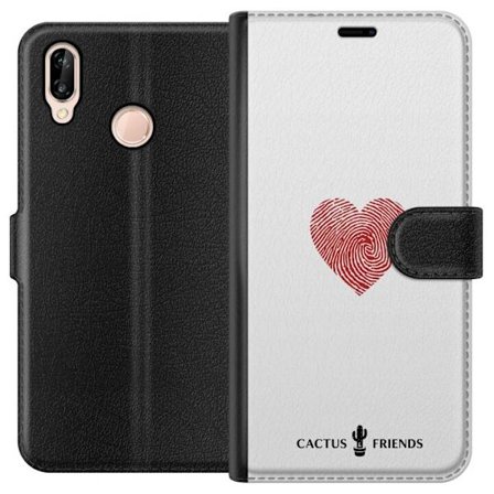 Yhteensopiva Lompakkokotelo Huawei Huawei P20 lite Cactus and Friends - Fingerprint Love