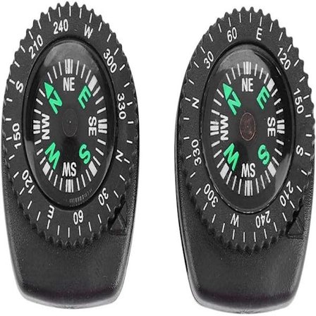 Mini kompass for klokkerem Mini lommekompass Clipper Mini kompass Lommekompass Overlevelsesknapp Knappkompass Nødoverlevelse