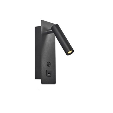 Svart 3000K vägglampor sovrum LED vägglampa inomhus trappa W