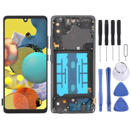 Kompatibel med Samsung Kompatibel med Galaxy A51 5G SM-A516 6,36 tommer OLED LCD-skærm Digitizer Fuld samling med ramme