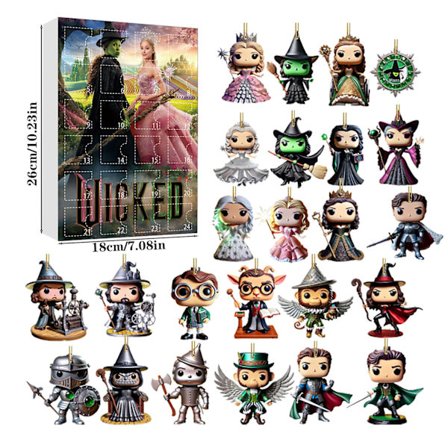 24-dages nedtællings-julekalender med overraskelser, julepynt gave