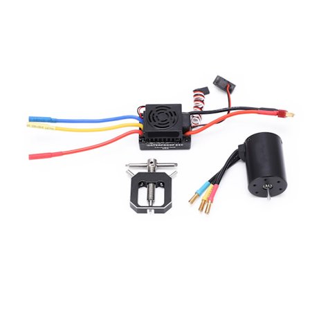 3650 3500KV Vattentät Borstlös Motor med 60A ESC Motor Drevväxel Avdragare Combo Set för 1/10 1/8 RC Bil
