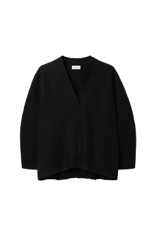 Dagmar Long Wool Cardigan Stickat Dam Svart XS