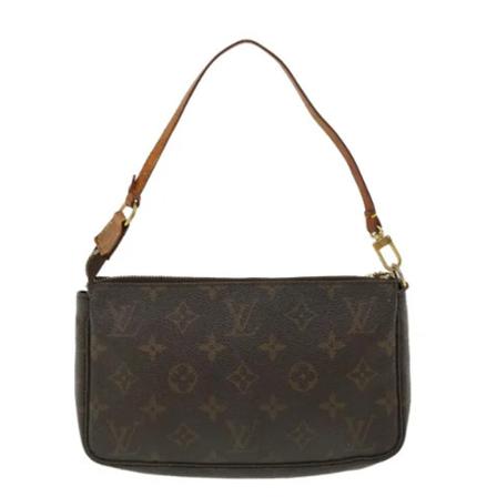 Louis Vuitton Vintage, Pre-owned Pochette Accessoires Monogram Bag Bruin, Dames, Maat:ONE Size,leather