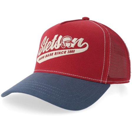 Stetson - Röd trucker Keps - Baseball Match Navy/Wine A-Frame Trucker @ Hatstore