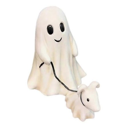 Spøgelses Gående Hund Statue, Uhyggelig Spøgelses Hund Halloween Figur, Halloween Spøgelses Hund Statuer, Spøgelse Gående Med Sin Spøgelses Hund A